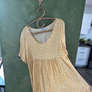 Miss look floral yellow dress